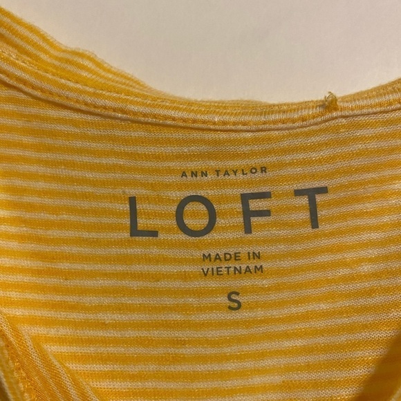 LOFT Pullover Semi Sheer Tshirt Side Tie Small - Picture 6 of 8